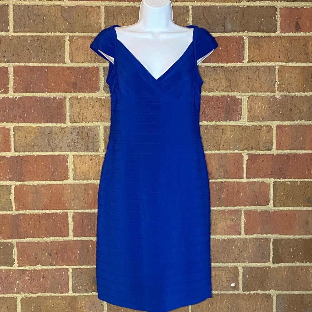 Adrianna Papell Blue Bodycon Dress